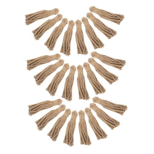 Amosfun 30 Stück Jute-Quasten für Bastelprojekte, rustikale Quasten mit Kordel für Weihnachtsbaumdekoration und Girlande, natürliche Jute-Schnur für elegante Heimdekorationen Amosfun 30 Stück Jute-Quasten für Bastelprojekte, rustikale Quasten mit Kordel für Weihnachtsbaumdekoration und Girlande, natürliche Jute-Schnur für elegante Heimdekorationen von Amosfun