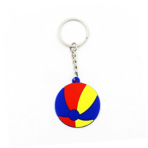 Amosfun 30 Stück Teiliges Sport Schlüsselanhänger mit Football Baseball Basketball Volleyball Beachball Rugby Anhängern Bunte Sportbälle als Partygeschenk und Taschenanhänger für Fans von Amosfun