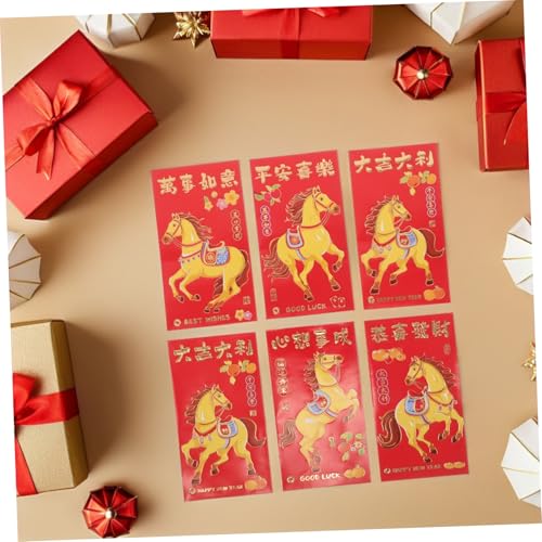 Amosfun 300 Stk. Chinesische Neujahrs Geldumschläge Jahr Des Pferdes Kreative Rote Umschläge aus Reißfestem Papier für Familienfeiern und Firmenpartys Traditionelle Lunar Year Packets Amosfun 300 Stk. Chinesische Neujahrs Geldumschläge Jahr Des Pferdes Kreative Rote Umschläge aus Reißfestem Papier für Familienfeiern und Firmenpartys Traditionelle Lunar Year Packets von Amosfun