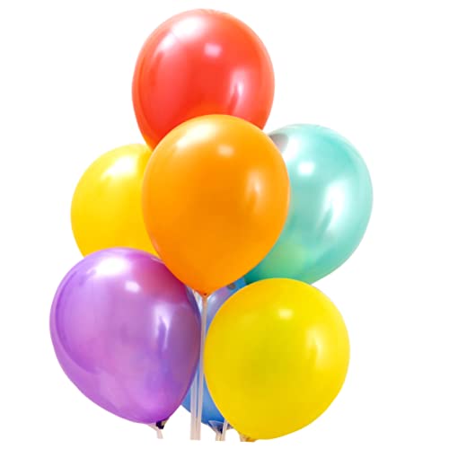 Amosfun 300 Stück 10 100 Latexballons Luftballons latex ballons luftballone genurtstagsdekoration Spinnennetz dekorativer Luftballon heller Farbballon runder Ballon Perlmutt schmücken von Amosfun
