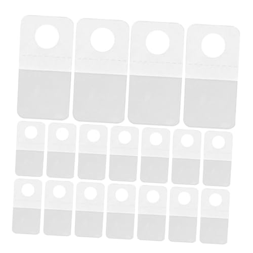 Amosfun 300 Stück Transparente Selbstklebende Hang Tabs mit Rundem Loch PVC Pet Kunststoff Klare Aufhängeetiketten für Einzelhandel Effiziente Platznutzung und Verbesserte von Amosfun