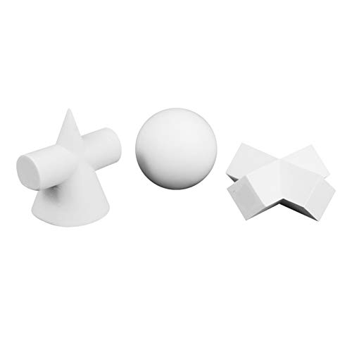 Amosfun Dicke Textur Geometrie Modell Skulpturen 3 Stücke Handwerk Für Büro Home Decor von Amosfun