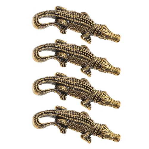 Amosfun 4 Messing-dekoobjekte: Kleine Krokodilfigur Für Teetischdekoration – Retro-tierskulptur – Miniatur-Alligator-Ornament Amosfun 4 Messing-dekoobjekte: Kleine Krokodilfigur Für Teetischdekoration – Retro-tierskulptur – Miniatur-Alligator-Ornament von Amosfun