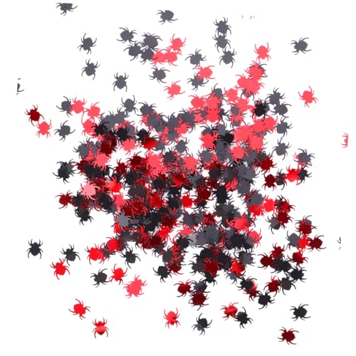 Amosfun 4 Packungen Konfetti halloween dekoration halloween-dekoration wohnungseinrichtung hausdeko wohnraumdeko herbstdeko Blitz Pailletten Spinnennetz schmücken Plastik von Amosfun