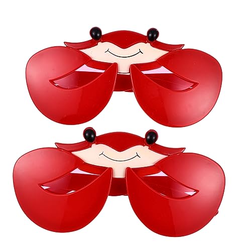 Amosfun 4 Sätze Krebsförmige Brille Aus Witzige Partybrille Für Strandpartys Fotorequisiten Für Kostümpartys Karneval Halloween Und Bequem Für Erwachsene 2 Stück * 4 von Amosfun
