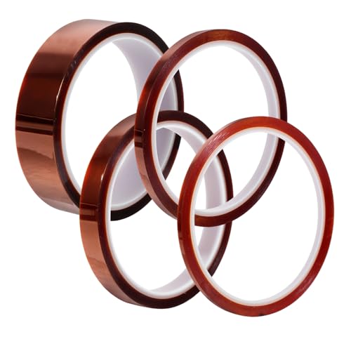 Amosfun 4 Stück Hochtemperaturbeständiges Klebeband Hitzebeständiges Band Temperaturband Wärmeband von Amosfun