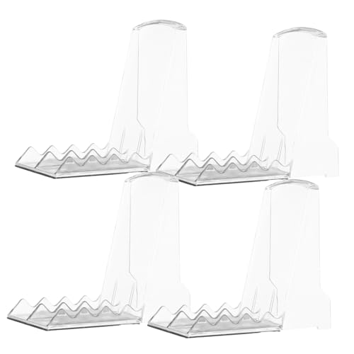Amosfun 4 Stück Magnetische Kunststoff-display-staffelei, Transparenter Halter, Ständer, Rahmen, Anti-fall-regalträger, Platte, Rack, Schallwand, Marktwarenrückseite Für Ladendisplays, von Amosfun