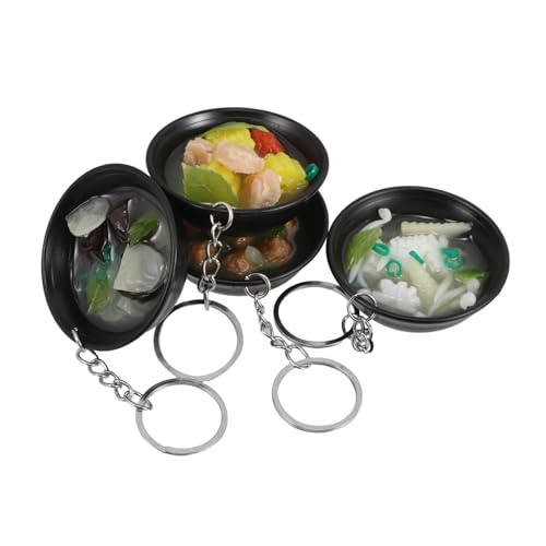 Amosfun 4 Stück Miniatur Lebensmittel Schlüsselring Realistische Nachbildung von Suppenschüsseln Kreative und Niedliche Küchenaccessoires für Taschen und Amosfun 4 Stück Miniatur Lebensmittel Schlüsselring Realistische Nachbildung von Suppenschüsseln Kreative und Niedliche Küchenaccessoires für Taschen und von Amosfun