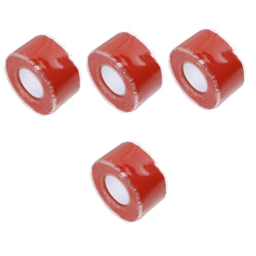 Amosfun 4 Stück Reparaturgürtel für Wasserrohr -Lecks Butyl abdichten Schlauch biegen Klebeband einfach wasserdichtes Band Reparaturband für wasserdichtes Nahtband Silikon-Gummi rot von Amosfun