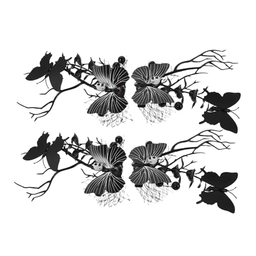 Amosfun 4 Stück Teiliges Halloween Haar Schwarzen Spinnennetz Schmetterlingshaarklammern Leichte Sichere Seitenclips Vielseitig für Horror-partys Kostüm-accessoires für Frauen und Mädchen Amosfun 4 Stück Teiliges Halloween Haar Schwarzen Spinnennetz Schmetterlingshaarklammern Leichte Sichere Seitenclips Vielseitig für Horror-partys Kostüm-accessoires für Frauen und Mädchen von Amosfun