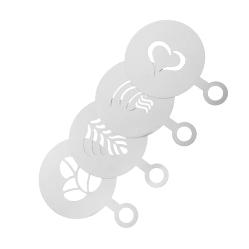 Amosfun 4 Stück Teiliges Kaffee Dekorationsschablonen für Latte Cappuccino Cupcakes und Kekse Wiederverwendbare Robuste Stencil Tools für Zuhause Amosfun 4 Stück Teiliges Kaffee Dekorationsschablonen für Latte Cappuccino Cupcakes und Kekse Wiederverwendbare Robuste Stencil Tools für Zuhause von Amosfun