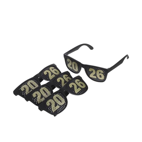 Amosfun 4 Stücke Graduation Sunglasses Bunte Augenbrauen für Neujahrs und Abschlussfeier Fotorequisiten und Partyzubehör aus Haltbarem Material Perfektes Partygeschenk von Amosfun