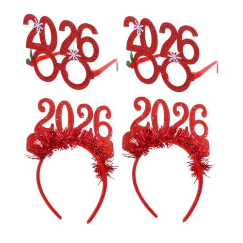 Amosfun 4stücke Teiliges Festlicher Neujahrs-haarreifen Und Brillen Glitzernde Eyeglasses Mit Tinsel-haarband Für Weihnachten Party-dekorationen Und Feierlichkeiten Amosfun 4stücke Teiliges Festlicher Neujahrs-haarreifen Und Brillen Glitzernde Eyeglasses Mit Tinsel-haarband Für Weihnachten Party-dekorationen Und Feierlichkeiten von Amosfun