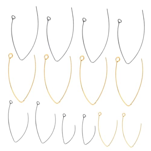 Amosfun 40 Stück Förmige Ohrringhaken aus Edelstahl Hypoallergen Rostfrei DIY Ohrschmuck Zubehör für Damen und Mädchen Vielseitig für Party und Alltag Geeignet Zufällige von Amosfun