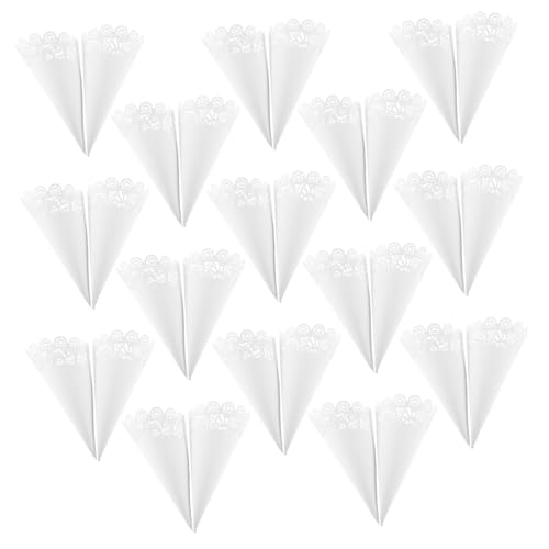 Amosfun 40 Stück Hohle Papierblumenröhren Für Hochzeiten Rustikale Konfetti Zeremonie Konfetti Halter Tafelaufsätze Gastgeschenk Party Hochzeits Papierkegel von Amosfun