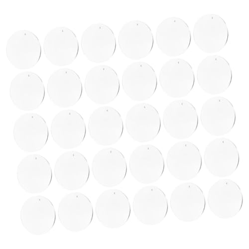 Amosfun 40 Stück Transparente Kreisplatten für DIY Kunsthandwerk Leere Runde Ornament Blanks mit Loch für Schlüsselanhänger und Festliche Dekorationen Amosfun 40 Stück Transparente Kreisplatten für DIY Kunsthandwerk Leere Runde Ornament Blanks mit Loch für Schlüsselanhänger und Festliche Dekorationen von Amosfun
