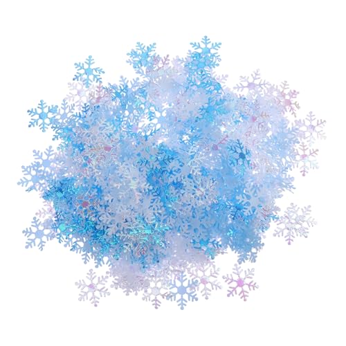 Amosfun 400 Stk Simulations-Schneeflocken Festival Konfetti Schreibtischaufsatz Urlaub Dekor Simulation Weihnachtsschneeflocke Schneeflocke aus Plastik künstlich schmücken von Amosfun