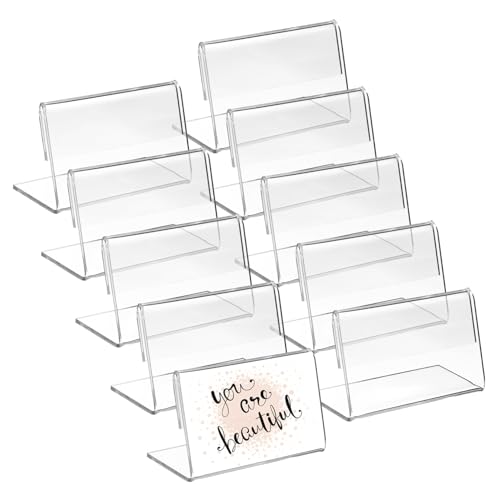 Amosfun 48 Stück Transparente Tischkarte Staffeleien Zeigen Zeichen Staffelei Tabletop -zeichenhalter Anzeige Platzkartenhalter Für Den Tisch Steht Groß Schilderhalter Für Den Tisch P.s von Amosfun