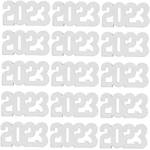 Amosfun 5 2023 2023 Konfetti Konfetti-Seidenpapier Partygeschenke nein Goldkonfetti für Tische Fiesta komfetti büro dekoration new year Tischkonfetti Tischstreuungen PVC Silver von Amosfun