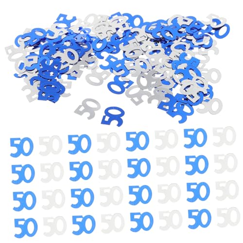 Amosfun 50. Geburtstag Party Konfetti Tisch Streu Dekorationen Silber Glitter Pailletten Amosfun 50. Geburtstag Party Konfetti Tisch Streu Dekorationen Silber Glitter Pailletten von Amosfun
