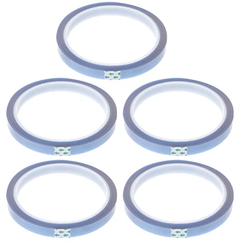 Amosfun 5 Rollen Hochtemperatur Klebeband Hitzebeständiges Tape für Wärmeübertragung für Sublimationspressen Elektronik Druckanwendungen von Amosfun