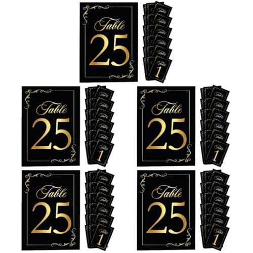 Amosfun 5 Sätze Tischkarte Digitale Karte Tischkarten Rustikal Ort Hochzeitsmittelstücke Für Tische Schreibtisch Tischnummern Hochzeit Zahlenkarten Tisch Nummer Papierstau 30 Stück * 5 von Amosfun