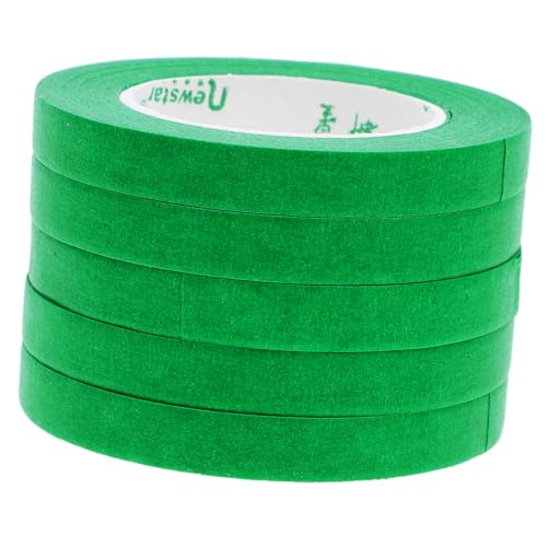 Amosfun 5 Stück Abdeckband wiederverwendbares klebeband Wand farbig Vinyl bunt malen Maskierung Malerband auto sprühband Kunstband Beschriftungsband breites Klebeband Papier Green von Amosfun