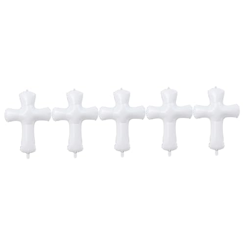 Amosfun 5 Stücke Taufballons Riesiger Ballon Helium Tischdekoration Für Die Babyparty Luftballons Zur Taufe Folienballons Ballonbogen-kits Ballonbogenband Ballonkreuz Weiß Aluminiumfolie Amosfun 5 Stücke Taufballons Riesiger Ballon Helium Tischdekoration Für Die Babyparty Luftballons Zur Taufe Folienballons Ballonbogen-kits Ballonbogenband Ballonkreuz Weiß Aluminiumfolie von Amosfun