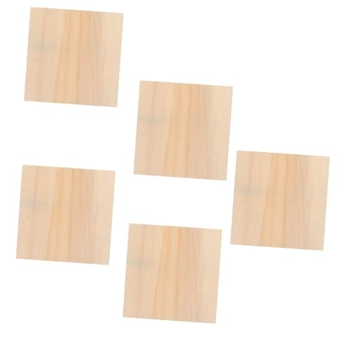 Amosfun 5 große, unlackierte Holz-Bilderrahmen für DIY Tonmalerei und Foto-Display, stabile Bastelholzplatten für kreative Handarbeit und Kunstwerke von Amosfun