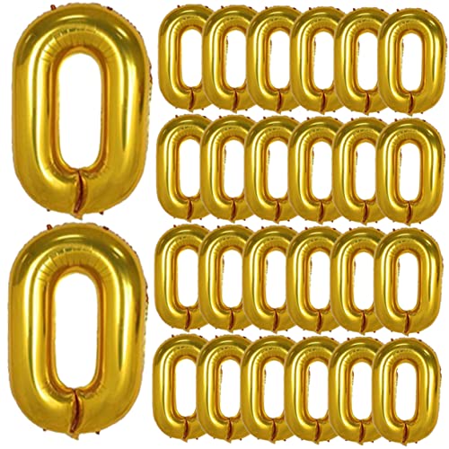 Amosfun Festival Ballons Gold Kette 50 Stücke 16 Aluminium Folie Geburtstag Party Supplies Dekorative Kit von Amosfun