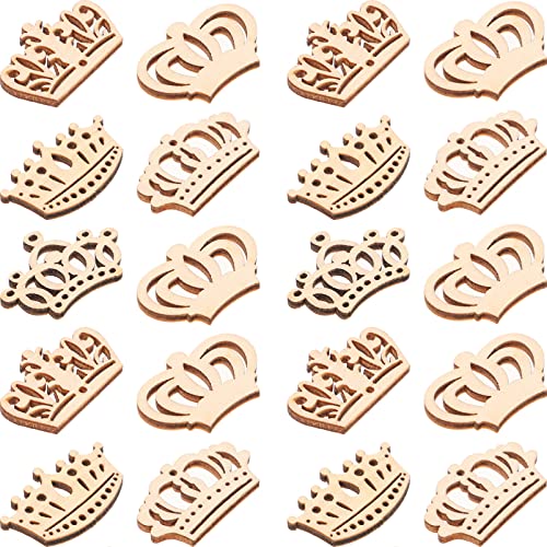 Amosfun 50 StüCk Holz Kronen Bastelmaterial, Ideal FüR Kindergeburtstage, Hochzeiten Und Diy Kunstprojekte, Kreative Holzornamente Zum Bemalen Und Dekorieren Amosfun 50 StüCk Holz Kronen Bastelmaterial, Ideal FüR Kindergeburtstage, Hochzeiten Und Diy Kunstprojekte, Kreative Holzornamente Zum Bemalen Und Dekorieren von Amosfun
