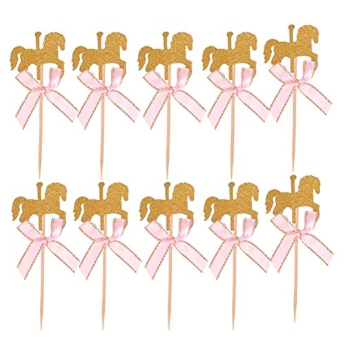 Amosfun 50 Stück Karussell Pferd Kuchen Picks Hübsche Cupcake Toppers Einzigartige Kuchendekoration Amosfun 50 Stück Karussell Pferd Kuchen Picks Hübsche Cupcake Toppers Einzigartige Kuchendekoration von Amosfun