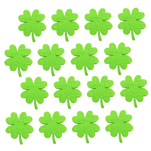 Amosfun 50 Stück Kleeblatt-Patches zum Aufbügeln, St. Patrick's Day, Kleeblatt, bestickte Aufnäher zum Nähen, Basteln, (hellgrün) von Amosfun