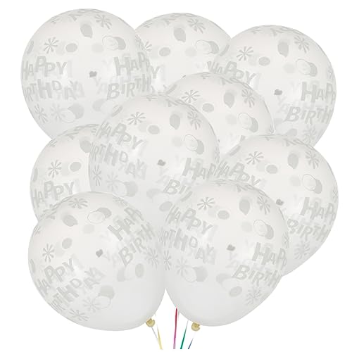 Amosfun 50 Stück Transparenter Leuchtballon Balkenballon Gepunktete Luftballons Ballon Aus Aluminiumfolie Neonballons Ballon Aufleuchten Partyballon Baby Emulsion Alles Zum Geburtstag von Amosfun