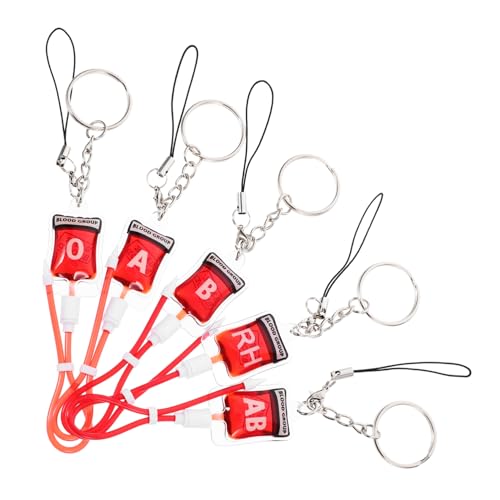 Amosfun 5Stücke Halloween Schlüsselanhänger Tragbarer Schlüsselanhänger mit Blutpackungen für Stylische an Schlüsseln oder Handys für Partys und Besondere Amosfun 5Stücke Halloween Schlüsselanhänger Tragbarer Schlüsselanhänger mit Blutpackungen für Stylische an Schlüsseln oder Handys für Partys und Besondere von Amosfun