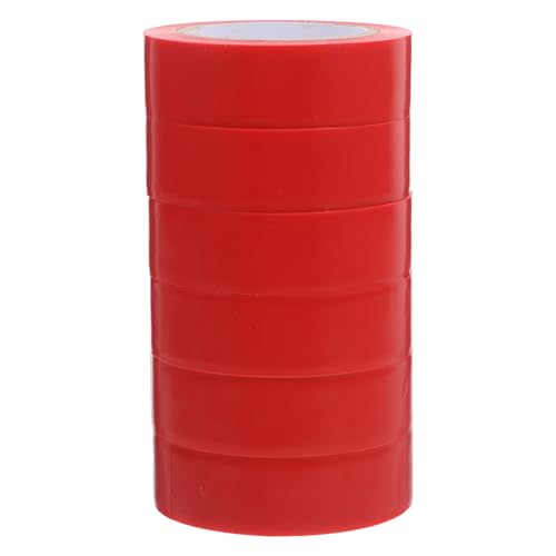 Amosfun 6 Rollen Isolierband Auto Isolierband Elektrische Geräte Flexibles Flachkabelband Auto Klebeband Spritzwassergeschütztes Klebeband Elektrische Bänder Farbklebeband Pvc Rot von Amosfun