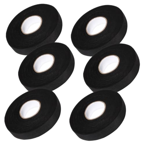 Amosfun 6 Rollen Kabelbaumband Fürs Auto Klebeband Nutzen Kfz -kabel Innere Kabelbaumwickelband Kabelbaumband Für Hohe Temperaturen Klebrig Hoch Hitze Black Polyestertuch von Amosfun