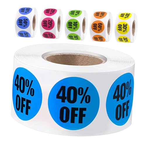 Amosfun 6 Rollen Selbstklebende Rabattaufkleber Preisschilder bis Nachlass Etiketten Für Einzelhandel Geschäft Verkaufsaktionen Abziehbar Amosfun 6 Rollen Selbstklebende Rabattaufkleber Preisschilder bis Nachlass Etiketten Für Einzelhandel Geschäft Verkaufsaktionen Abziehbar von Amosfun