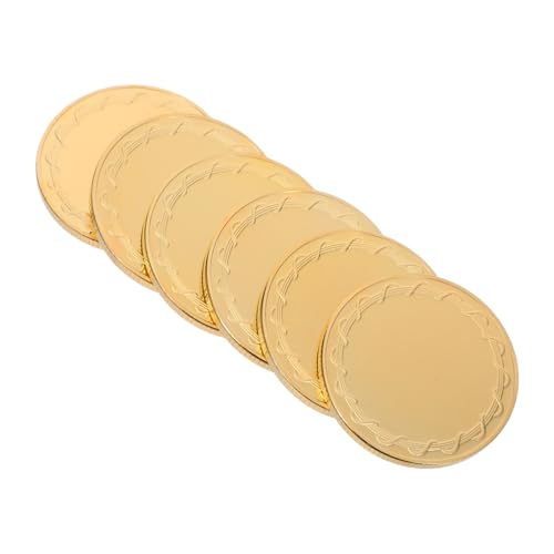 Amosfun 6 Stück Blank Challenge Coins Gravurfähige Metallmünzen mit Uv Druck für Diy Bastelarbeiten Geburtstags und Reiseerinnerungen für Sammler und Kreative Projekte von Amosfun