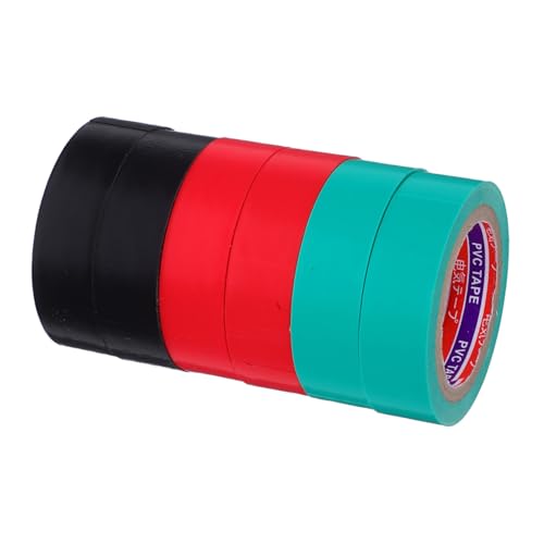 Amosfun 6 Stück Hochtemperatur Wasserdichtes Elektrisches Isolierband Klebeband für Reparaturen und Kabelisolierung für Feuchte Bedingungen Schwarz Rot Grün Amosfun 6 Stück Hochtemperatur Wasserdichtes Elektrisches Isolierband Klebeband für Reparaturen und Kabelisolierung für Feuchte Bedingungen Schwarz Rot Grün von Amosfun