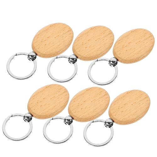 Amosfun 6 Stück Holz Schlüsselanhänger Blanko Personalisierbare Holzrohlinge Buchenholz für DIY Bastelprojekte für Schlüssel Taschen und Kreative Amosfun 6 Stück Holz Schlüsselanhänger Blanko Personalisierbare Holzrohlinge Buchenholz für DIY Bastelprojekte für Schlüssel Taschen und Kreative von Amosfun