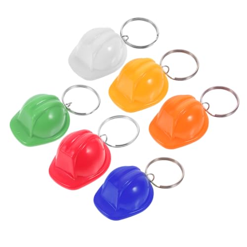 Amosfun 6 Stück Mini Bauhelm Schlüsselanhänger Bunte Farben Design Praktische Partygeschenke für Baustellenfans und Rucksack Zubehör Amosfun 6 Stück Mini Bauhelm Schlüsselanhänger Bunte Farben Design Praktische Partygeschenke für Baustellenfans und Rucksack Zubehör von Amosfun