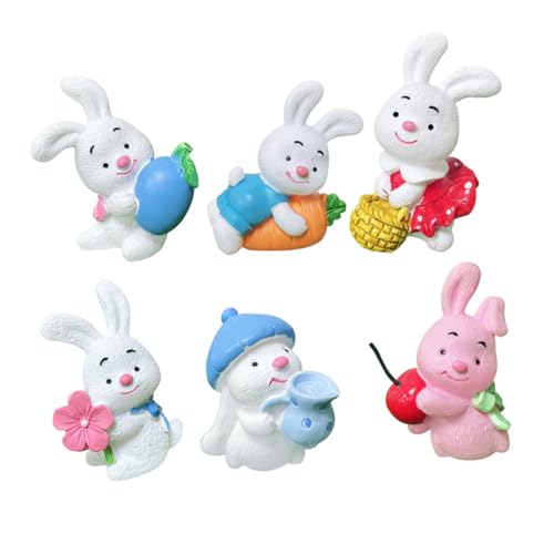 Amosfun 6 Stück Teiliges Hasenfigur aus Hochwertigem Harz Robuste Miniatur Osterdeko für Kuchen Zierliche DIY Auto und Wohnraumdekoration Frühlingsfigur Detailreich Gefertigt Amosfun 6 Stück Teiliges Hasenfigur aus Hochwertigem Harz Robuste Miniatur Osterdeko für Kuchen Zierliche DIY Auto und Wohnraumdekoration Frühlingsfigur Detailreich Gefertigt von Amosfun