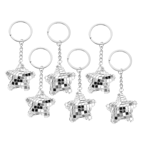 Amosfun 6 Stück Teiliges Sternförmige Spiegel Disco Schlüsselanhänger Reflektierender Mini Spiegelanhänger Robust Leicht Tragbar Praktisch Für Geburtstag Party Geschenk Zubehör Amosfun 6 Stück Teiliges Sternförmige Spiegel Disco Schlüsselanhänger Reflektierender Mini Spiegelanhänger Robust Leicht Tragbar Praktisch Für Geburtstag Party Geschenk Zubehör von Amosfun
