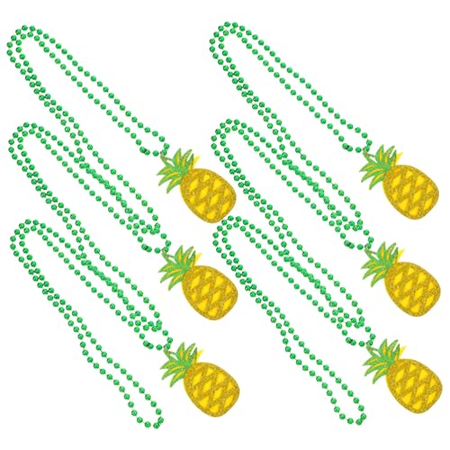 Amosfun 6 Teilige Hawaii Party Halskette Luau Party Halskette Hawaii Geburtstagsdekorationen Obstparty Zubehör Sommerschmuck Schulkarnevalspreise Ananas Anhänger Halskette Aus von Amosfun