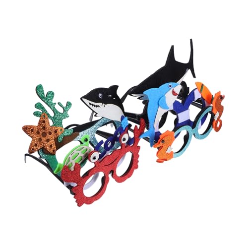 Amosfun 6 x Ozean-Tierbrillen für Strandparty, Unterwasser-Thema, wiederverwendbar, stabile Kostümbrille mit Haifisch-Krabben-Designs für Geburtstage und Feiern am Meer Amosfun 6 x Ozean-Tierbrillen für Strandparty, Unterwasser-Thema, wiederverwendbar, stabile Kostümbrille mit Haifisch-Krabben-Designs für Geburtstage und Feiern am Meer von Amosfun