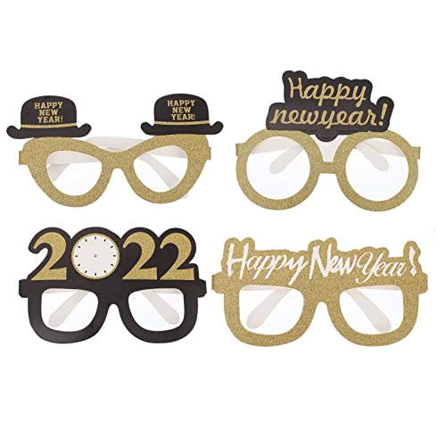 Amosfun 60 Stk 2022 Papierbrille Weihnachtsdeko Abschlussball Requisiten Abschlussball-sonnenbrille Abschlussbrille 2022 Party Papier Gläser Dekor Neujahr Kostüm Brillen Brillengestelle von Amosfun