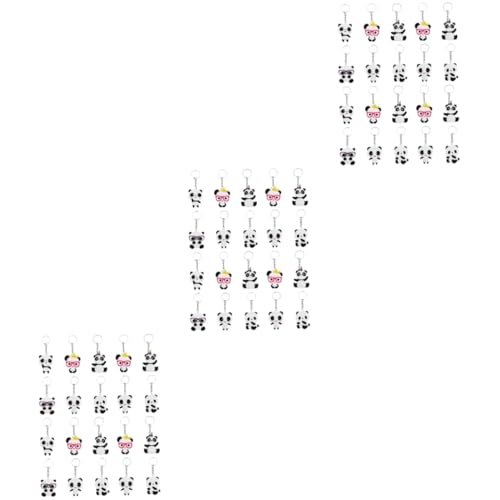 Amosfun 60 Stk Schlüsselanhänger Autos Spielzeug Taschenanhänger kinder schlüsselbund vielzweckleiter Schlüsselringe schöne Panda-Anhänger Panda-Geschenke Karikatur Ornament Zubehör PVC von Amosfun
