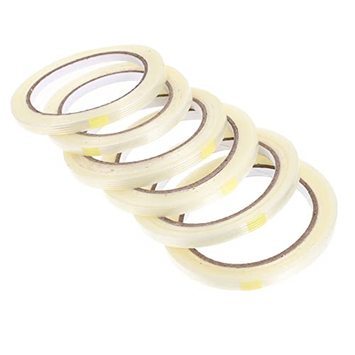 Amosfun 6Rollen Starkem Klebeband Transparentes Band Reißfest Vielseitig Einsetzbar für Verpackungen Modellbau Professionelles Langlebiges von Amosfun