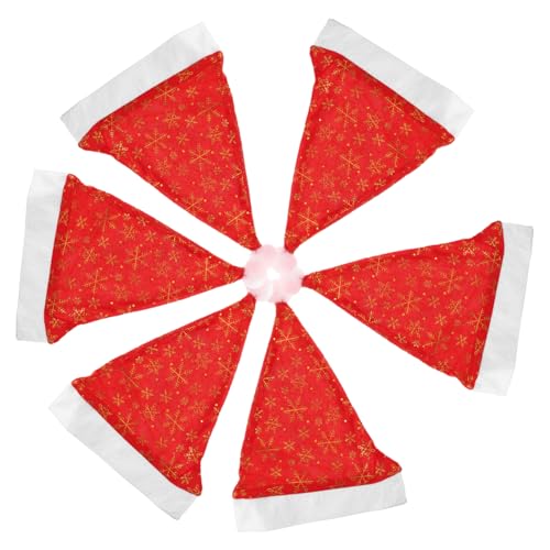 Amosfun Unisex Weihnachtsmütze Weihnachtsmütze Mit Samtfutter Partyhut-set Für Weihnachtsdekorationen von Amosfun